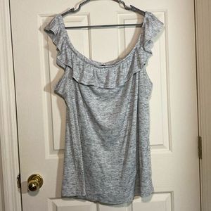 Torrid Heather Gray Ruffle Tank 5X